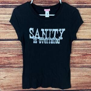Vintage Y2k Ransom "Sanity is Overrated" Baby Tee
